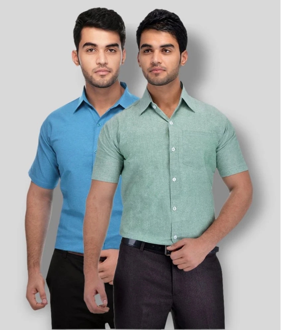 DESHBANDHU DBK - Multicolor Cotton Regular Fit Mens Casual Shirt (Pack of 2 ) - None