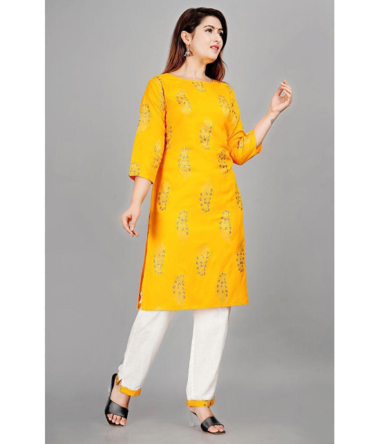 SIPET - Yellow Straight Rayon Womens Stitched Salwar Suit ( Pack of 1 ) - None