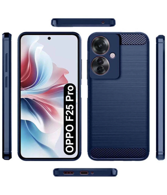 NBOX Hybrid Covers Compatible For Rubber Oppo F25 Pro 5G ( Pack of 1 ) - Blue