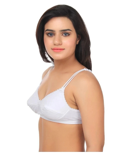 TCG Cotton Bralette - White - 34