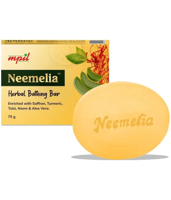 Mpil Wellness Neemelia Herbal Bathing Bar Pure Neem & Kesar Soap All Skin Types (Pack of 5)