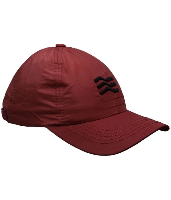 JMALL - Red Cotton Mens Cap ( Pack of 1 ) - Red