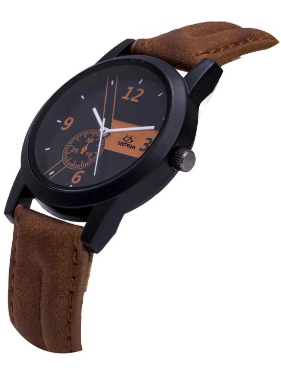 Septem Multicolor Leather Analog Mens Watch