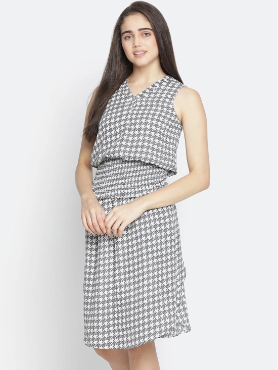 Oxolloxo Green Checked Satin Blouson Dress