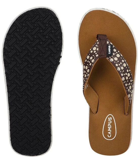 Campus - Brown Womens Thong Flip Flop - None