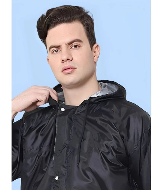 PPTHEFASHIONHUB Black Polyester Mens Raincoat ( Pack of 1 ) - S