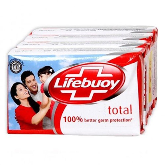 Lifebuoy Total Soap, 100% Stronger Germ Protection, 90 G (Pack Of 3)