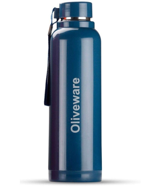 Oliveware Blue Steel Flask ( 700 ) - Blue