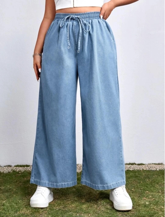 A 2 Z STAR CITY Shein Ezwear Plus Drawsting Waist Wide Leg Jeans M