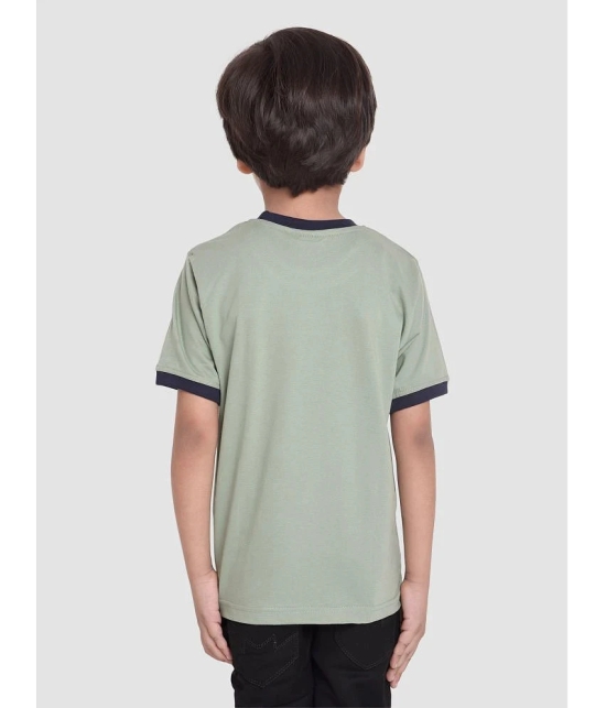 Neo Garments - Light Green Cotton Boys T-Shirt ( Pack of 1 ) - None