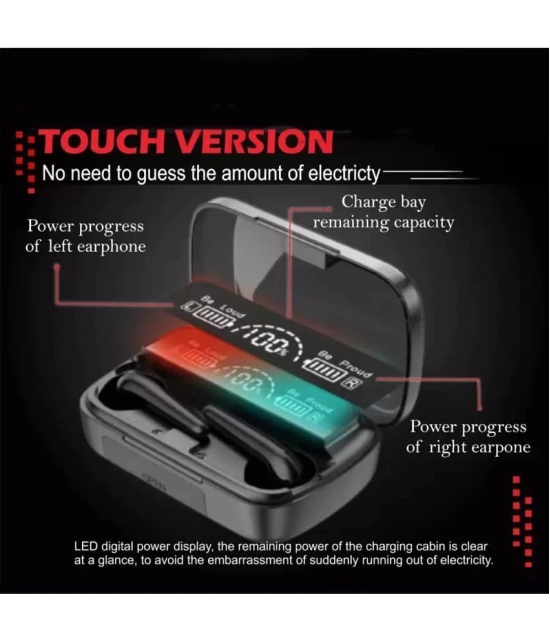 VERONIC M11 Bluetooth True Wireless (TWS) In Ear 30 Hours Playback Fast charging,Powerfull bass IPX4(Splash & Sweat Proof) Black