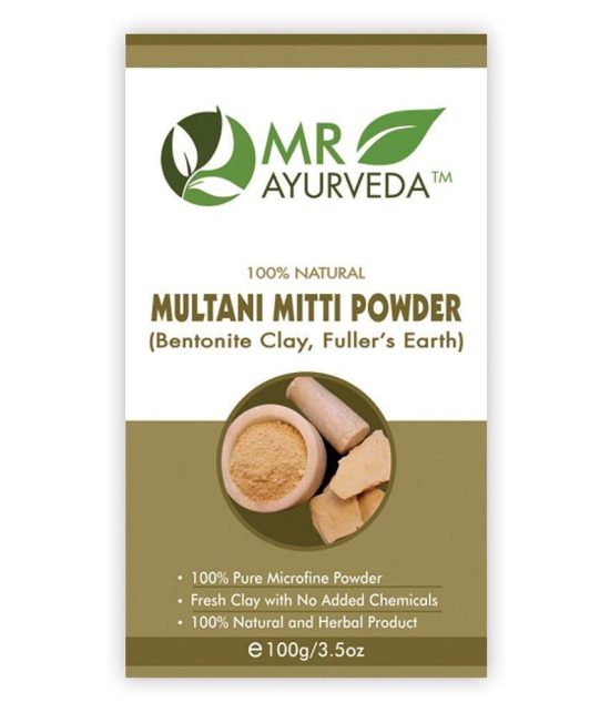 MR Ayurveda Natural Multani Mitti Powder Skin Whitening Face Pack Masks 200 gm Pack of 2