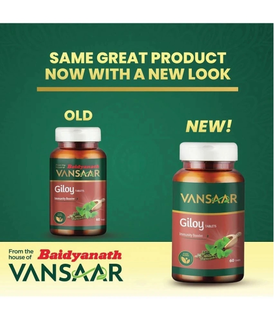 Vansaar Giloy Tablets, Supports immune health, Good for digestion, Made with 100% Pure Giloy, 60 Tablet