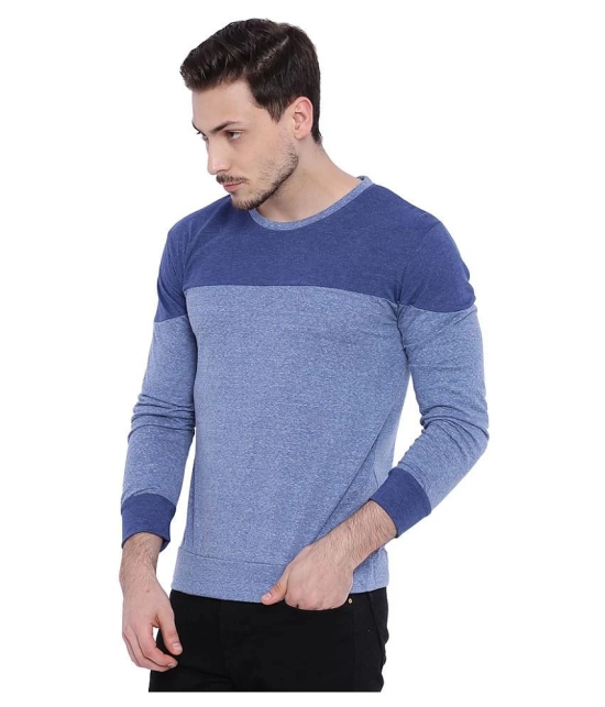 Campus Sutra Blue Round T-Shirt - L