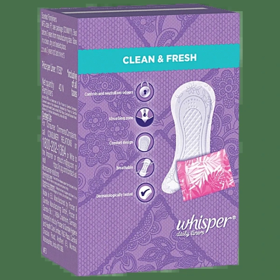 Whisper Daily Fresh Liner 40 N