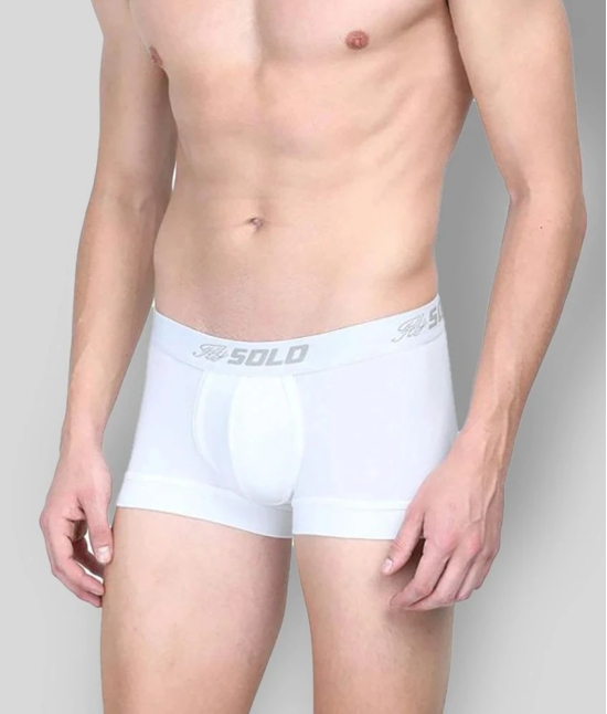 Solo - White Cotton Mens Trunks ( Pack of 3 ) - 80