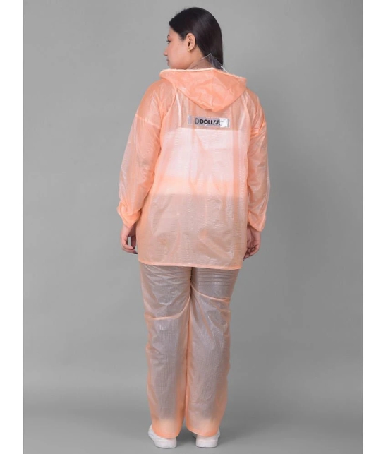 Dollar Polyester Raincoat Set - Orange - None