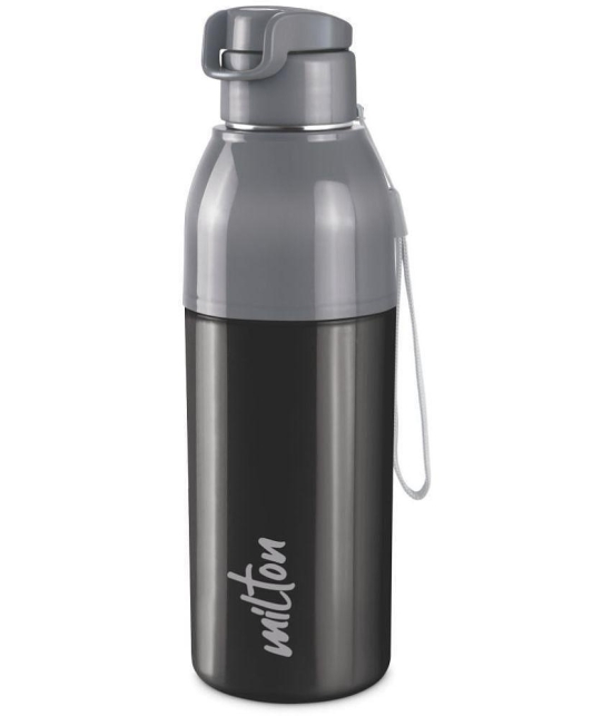 Milton - STEEL CONVEY 600,blc Black School Water Bottle 520 mL ( Set of 1 ) - Black