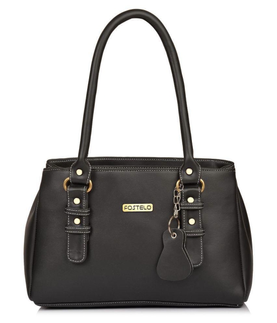 Fostelo Black P.U. Shoulder Bag - Black