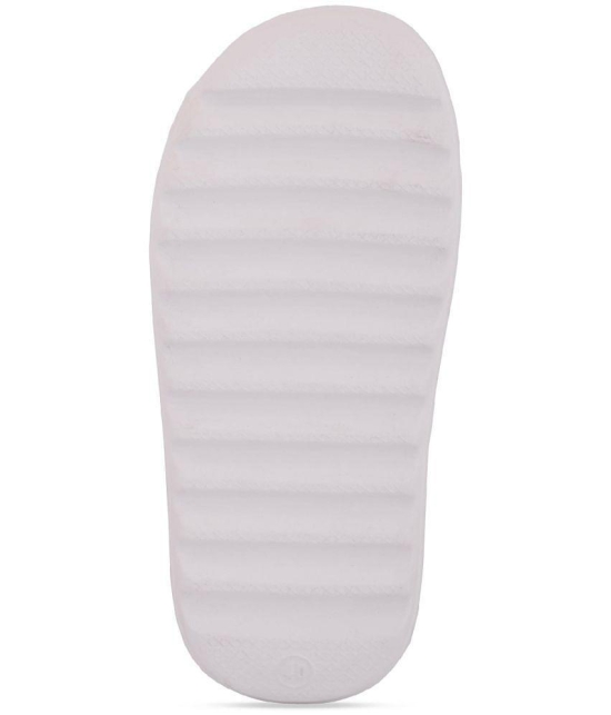 Leavess - White Men's Slide Flip Flop - None