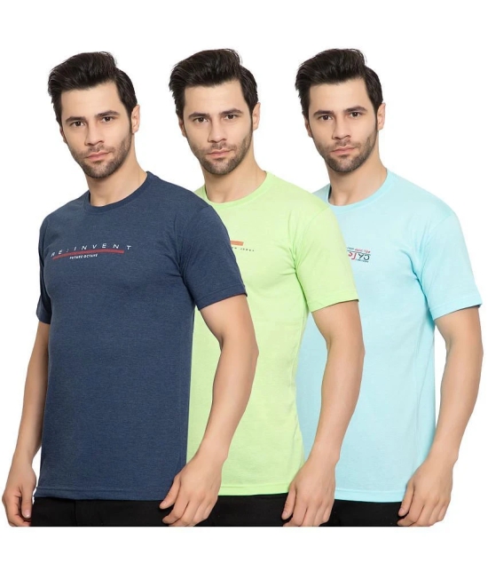 Zeffit - Cotton Blend Regular Fit Multicolor Mens Sports T-Shirt ( Pack of 3 ) - None