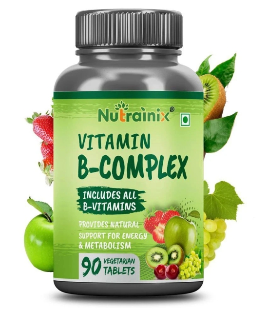 Nutrainix Vitamin B-Complex with Vitamin 90 no.s Unflavoured Vitamins Tablets