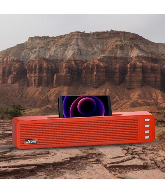 CYOMI CY-686 10 W Bluetooth Speaker Bluetooth v5.0 with USB,SD card Slot Playback Time 8 hrs Orange - Orange