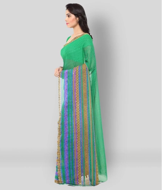 ANAND SAREES - Multicolor Georgette Saree With Blouse Piece (Pack of 1)