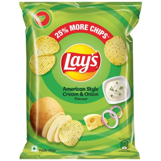 LayS American Style Cream & Onion Flavour Chips, 40 Gm