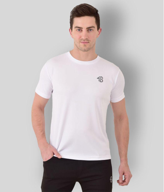 Forbro - White Cotton Blend Regular Fit Men's Sports Polo T-Shirt ( Pack of 1 ) - M