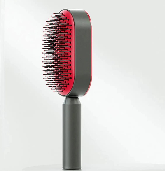 Self Cleaning Hair Brush-White