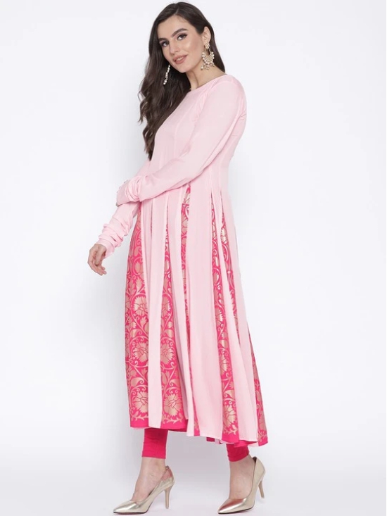 Women Pink Printed Anarkali Kurta