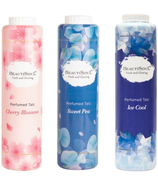 Beautisoul Beautisoul Talc Cherry Blossom, Sweet Pea, Ice Cool Talc Talc 300 gm Pack of 3