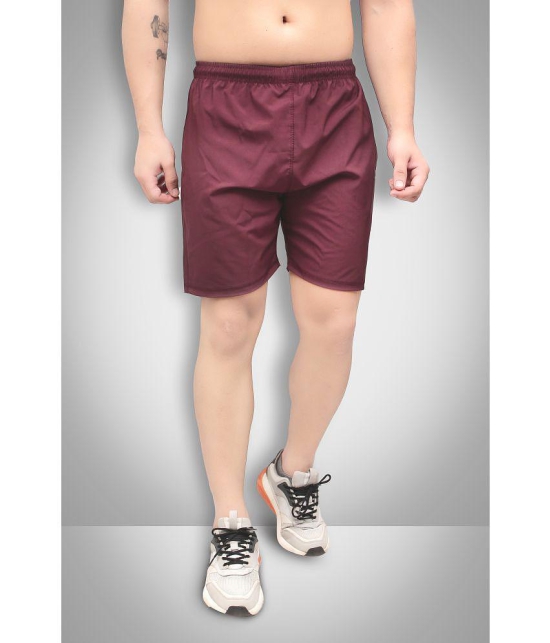 Forbro - Maroon Polyester Men's Running Shorts ( Pack of 1 ) - None