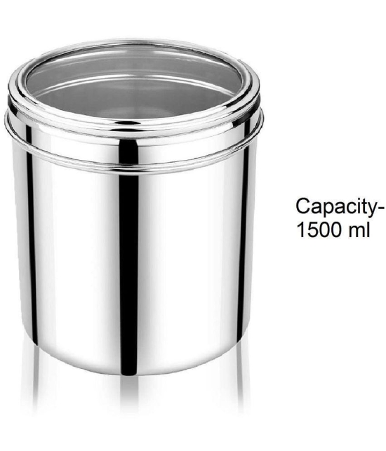 Dynore - Container Steel Silver Utility Container ( Set of 1 ) - Silver