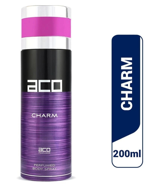 Aco Set of 2 Deodorant Body Spray, Commando For Men & Charm For Women, 200ml Each