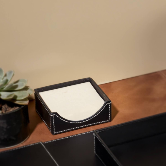 Square Memo Holder Black-Black