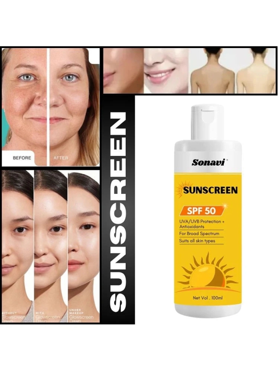 Sonavi SPF 50 Sunscreen Cream For All Skin Type ( Pack of 1 )