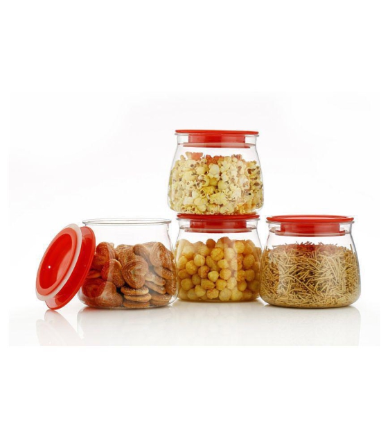 Analog Kitchenware Grocery, Dal, Pasta PET Food Container Set of 4 900 mL - Transparent