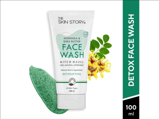 Moringa & Shea Butter Pore Minimizing Face Wash For Deep Cleansing, Non Drying (100 ML)