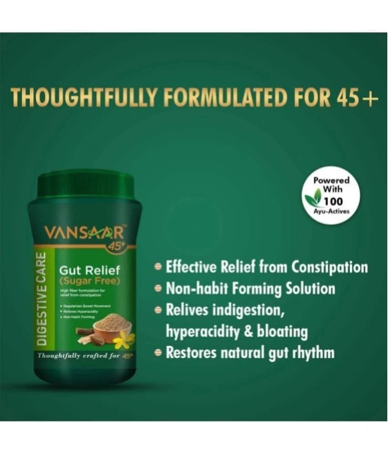 Vansaar 45+Gut Relief(Sugar Free) 200G, Stomach Cleanser For Constipation &Gas