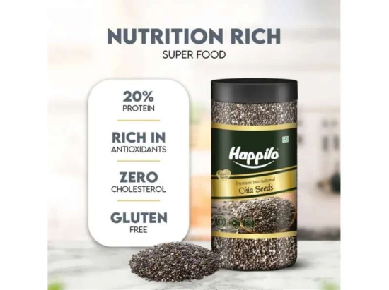 Happilo Premium Chia Seeds 500g Jar