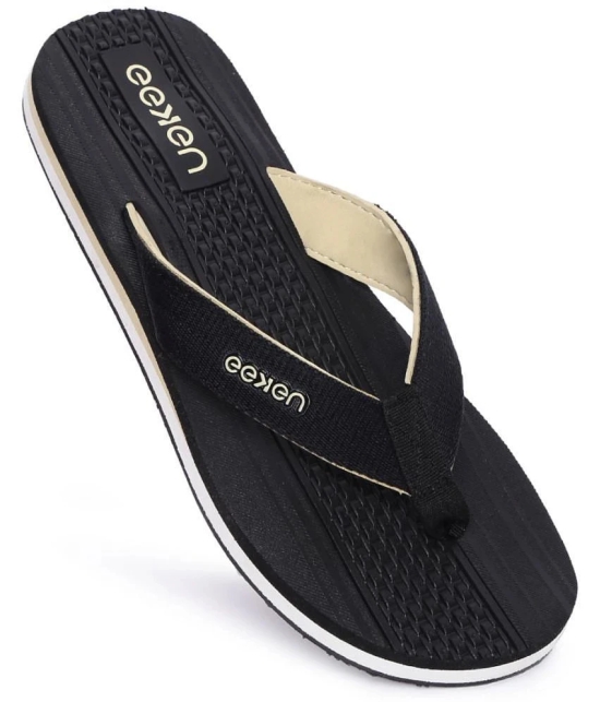 Paragon Black Mens Thong Flip Flop - None