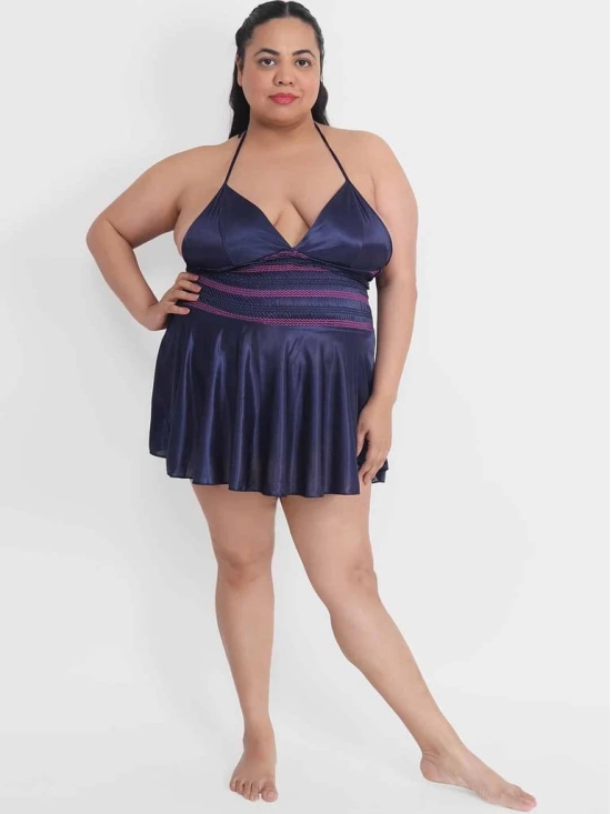 Plus Size Hot Short Navy Bikini Dress for Honeymoon BB35N