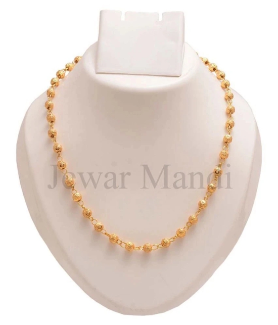 Jewar Mandi Chain Gold Plated Rich Look Long Size Latest Designer Daily Use Jewelry for Men Women, Boys Girls, Unisex - None