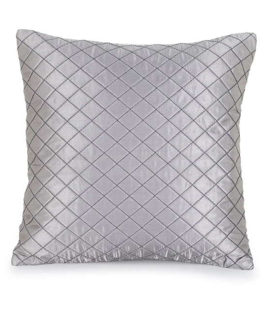 mezposh Set of 2 Satin Cushion Covers 35X35 cm (14X14) - Gray