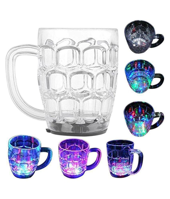 De Ultimate Crystal 7 LED Light Mug Tea Cup 1 Pcs (200) ml - Transparent