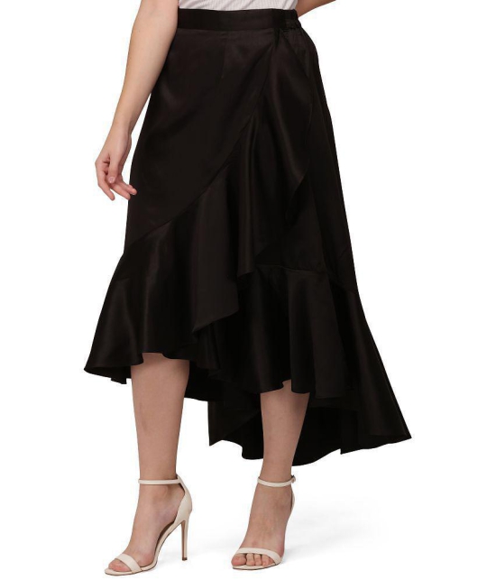 Smarty Pants Satin A-Line Skirt - Black Single - 30