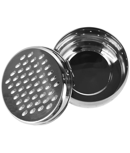 Dynore Steel Khamni Dabba Steel Silver Food Container ( Set of 1 ) - Silver