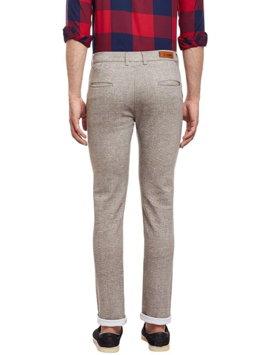 Rodamo Men Beige Slim Fit Trousers